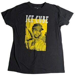 Ice Cube Graphic T Shirt Mens Large Black Hip Hop Rap Vintage Style